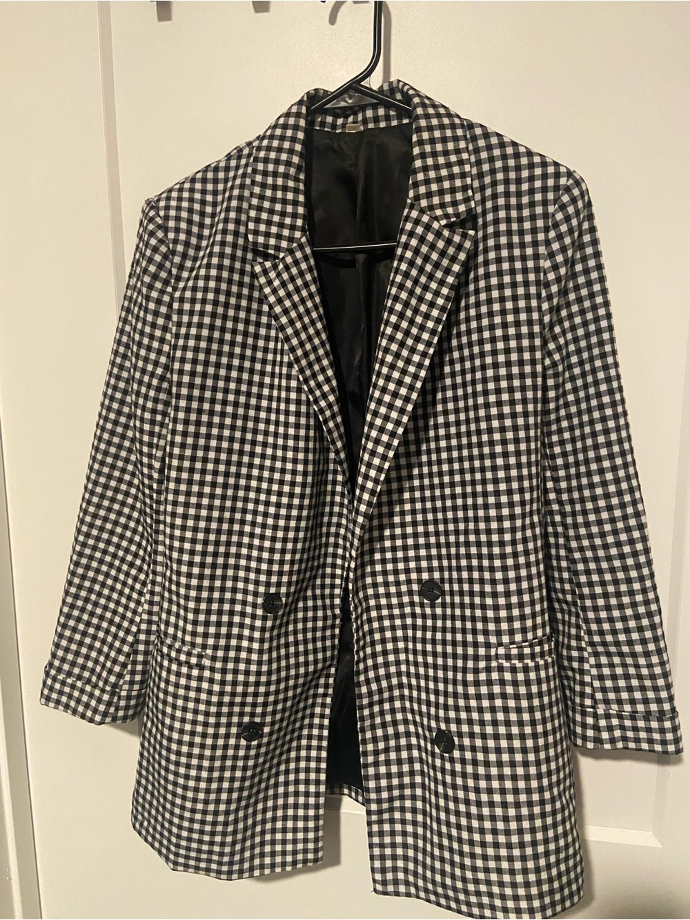 Black & White Checkered Blazer